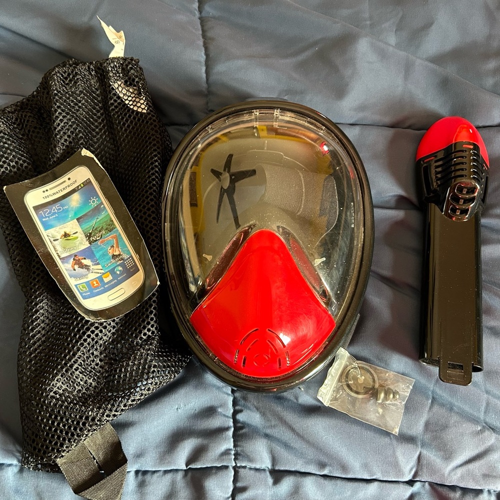 Cressi Baron Full Face Snorkeling Mask for Adults Large